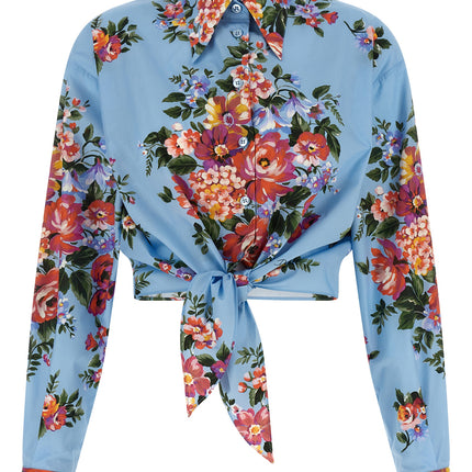 Dolce & Gabbana Blue Cotton Blouse