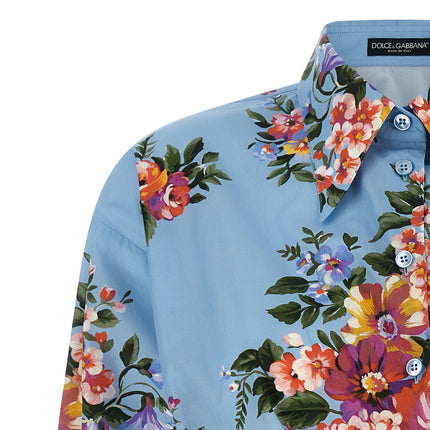 Dolce & Gabbana Blue Cotton Blouse