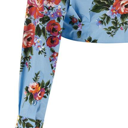 Dolce & Gabbana Blue Cotton Blouse
