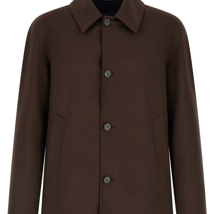 Herno Brown Polyester Full-Length Jacket