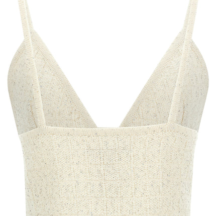 Alessandra Rich White Polyester Tank Tops