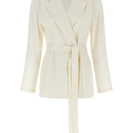 P.A.R.O.S.H. White Polyester Blazer