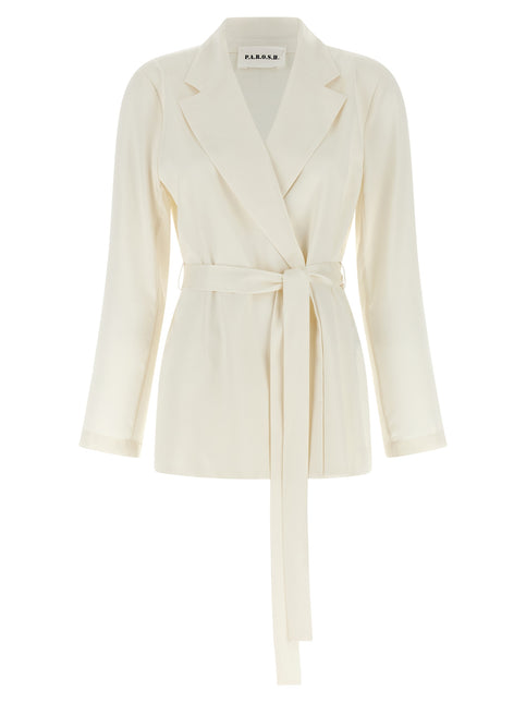 P.A.R.O.S.H. White Polyester Blazer