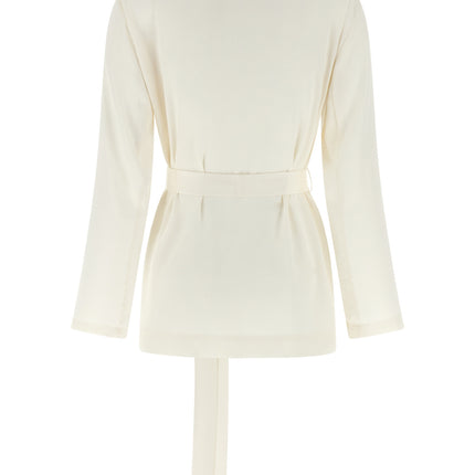 P.A.R.O.S.H. White Polyester Blazer