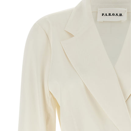 P.A.R.O.S.H. White Polyester Blazer