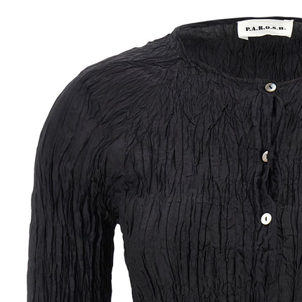 P.A.R.O.S.H. Black Silk Blouse