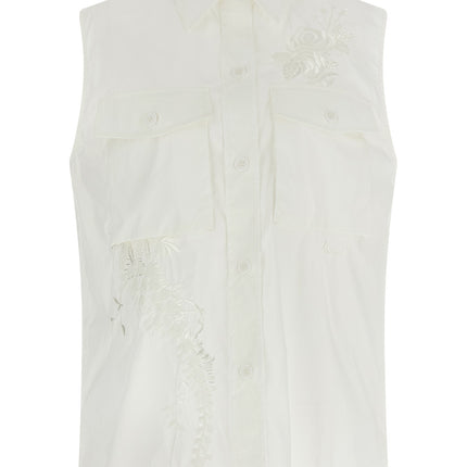 P.A.R.O.S.H. White Polyamide Blouse