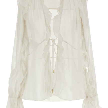 Alberta Ferretti Beige Acetate Blouse