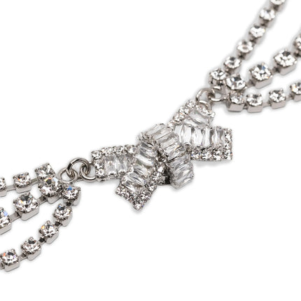 Alessandra Rich Silver Glass Necklace