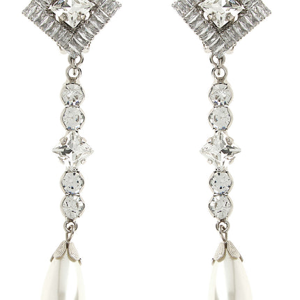 Alessandra Rich Silver Plastic Earrings