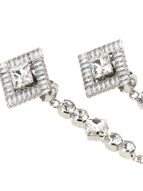 Alessandra Rich Silver Plastic Earrings
