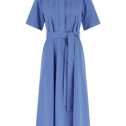 P.A.R.O.S.H. Blue Cotton Midi Dress