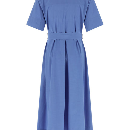 P.A.R.O.S.H. Blue Cotton Midi Dress