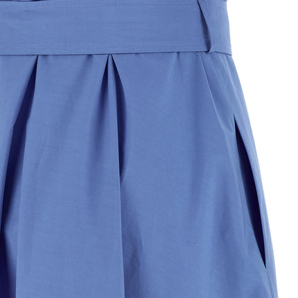 P.A.R.O.S.H. Blue Cotton Midi Dress