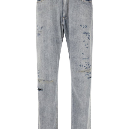 MM6 Maison Margiela Blue Cotton Relaxed Fit Jeans