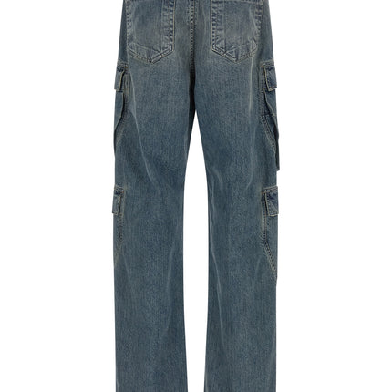 DRKSHDW Blue Cotton Cargo Pants