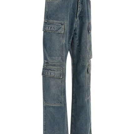 DRKSHDW Blue Cotton Cargo Pants