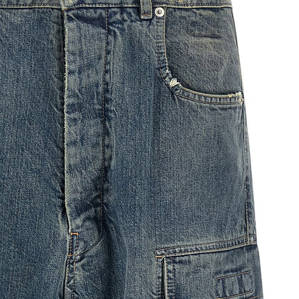 DRKSHDW Blue Cotton Cargo Pants