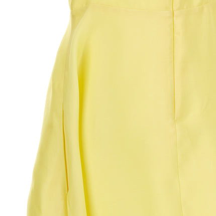 Alberta Ferretti Bicolor Silk Midi Dress