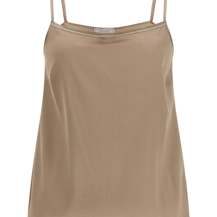 Peserico Brown Silk Blouse