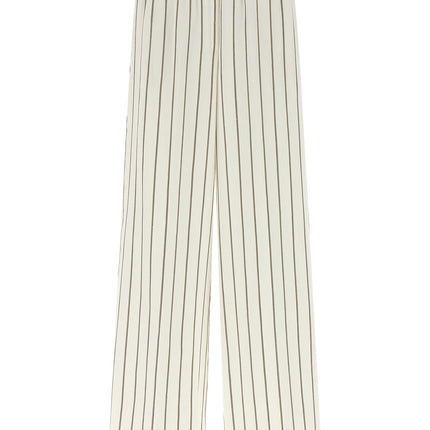 Peserico White Linen Casual Pants