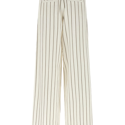 Peserico White Linen Casual Pants