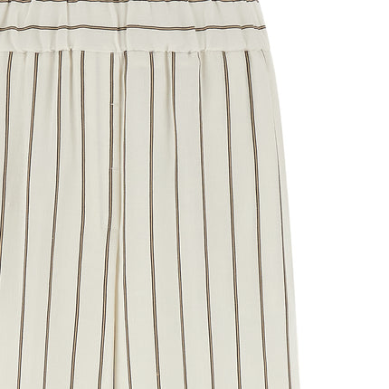Peserico White Linen Casual Pants