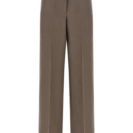 Peserico Brown Linen Pants
