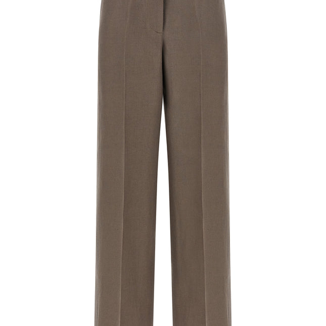 Peserico Brown Linen Pants