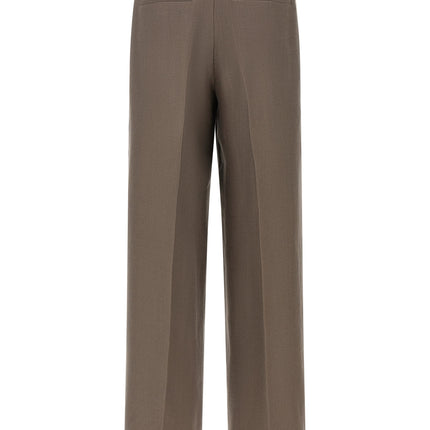 Peserico Brown Linen Pants