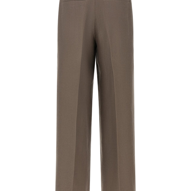 Peserico Brown Linen Pants