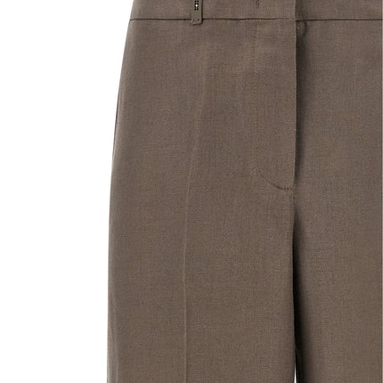 Peserico Brown Linen Pants