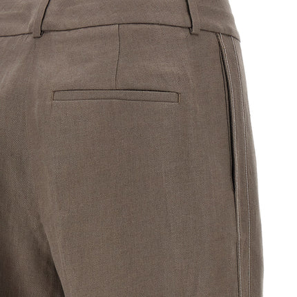 Peserico Brown Linen Pants