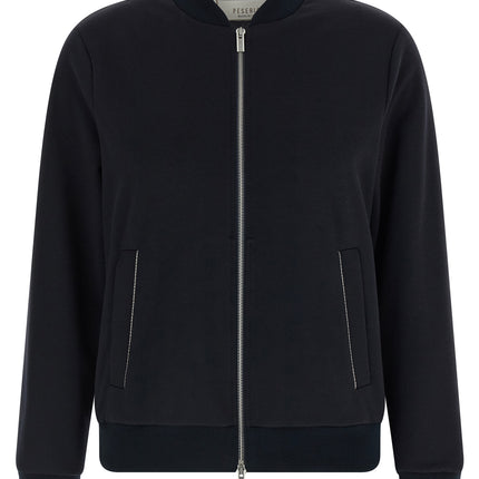 Peserico Blue Cotton Bomber