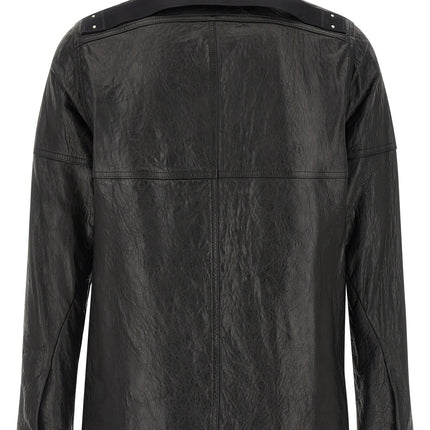 Rick Owens Black Lamb Leather Leather Jacket