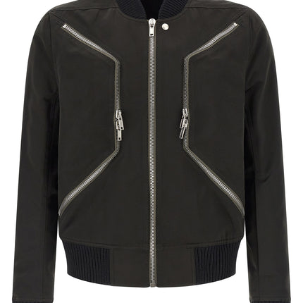 Rick Owens Black Polyester Bomber