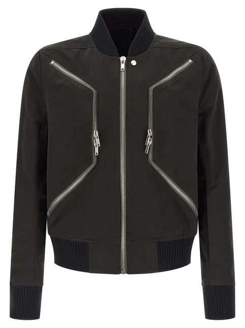 Rick Owens Black Polyester Bomber