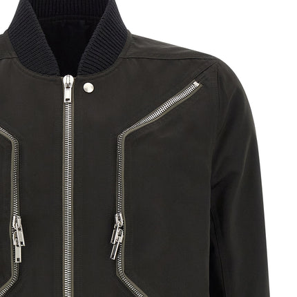 Rick Owens Black Polyester Bomber