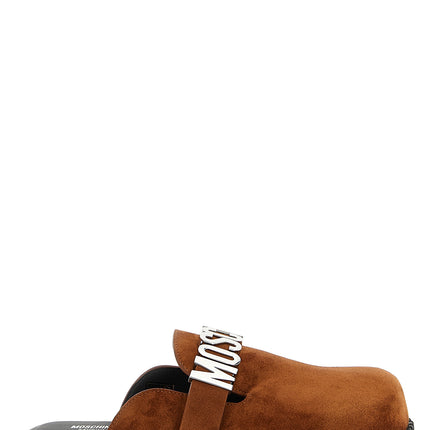 Moschino Brown Calfskin Clogs