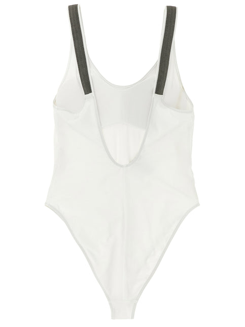 Brunello Cucinelli White Polyamide One-Piece Swimsuit