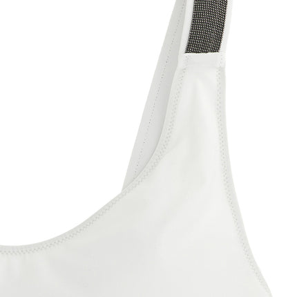 Brunello Cucinelli White Polyamide One-Piece Swimsuit