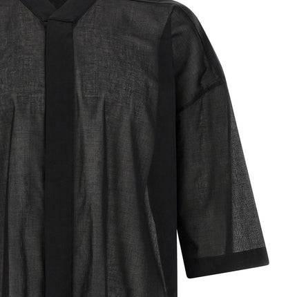 Rick Owens Black Cotton Blouse