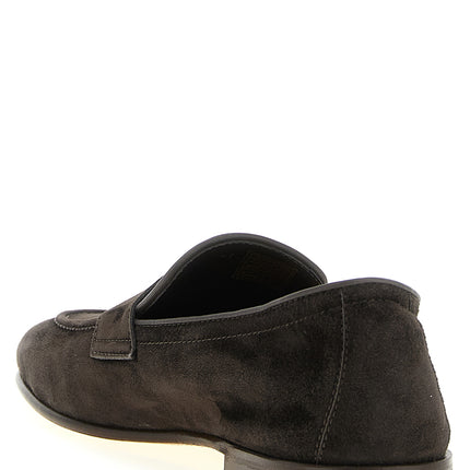 Brunello Cucinelli Brown Calfskin Slip-On Loafers