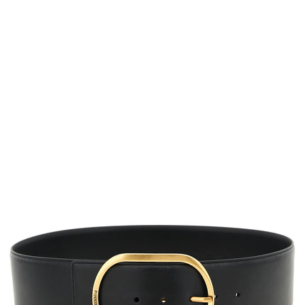 PINKO Black Cowhide High-Waist Belt