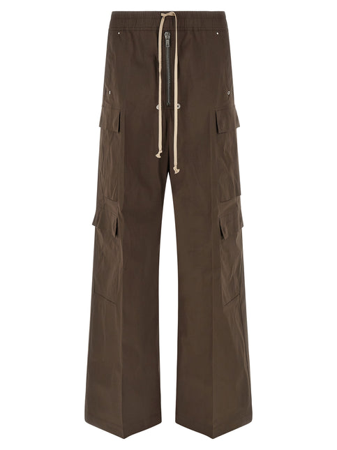 Rick Owens Brown Cotton Cargo Pants