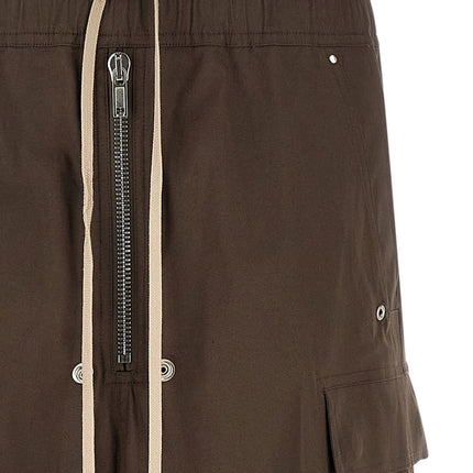 Rick Owens Brown Cotton Cargo Pants