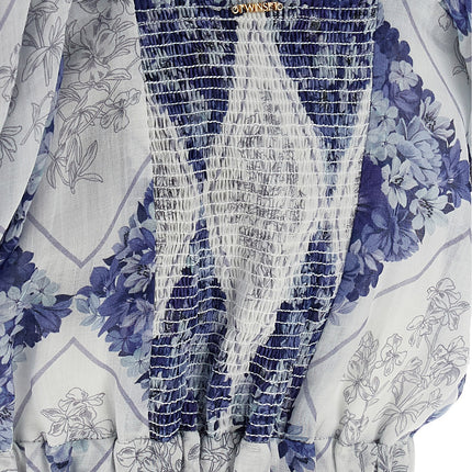 Twinset Blue Ramie Blouse