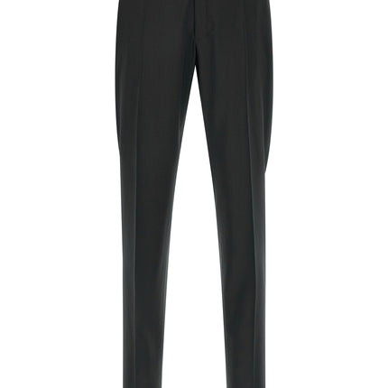 Incotex Black Virgin Wool Dress Pants