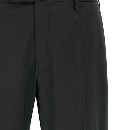 Incotex Black Virgin Wool Dress Pants