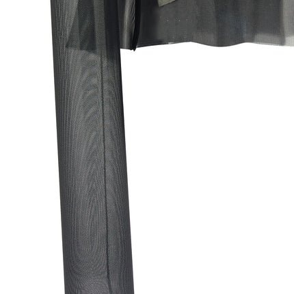 Rick Owens Black Silk Full-Length Jacket
